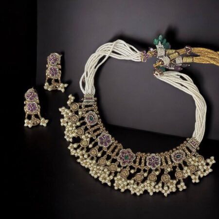 Pearl and Piroyi Necklace Set