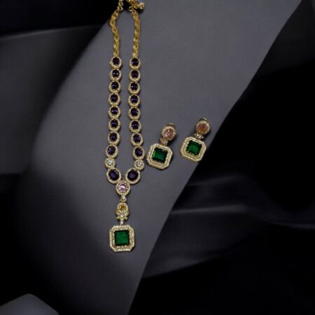 Celebrity Inspired Necklace Set - Green