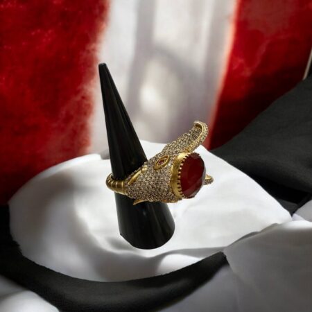 Modern and Unique Elephant Ring Ruby