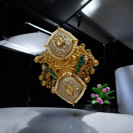 Dual Tone Fusion Ring - Adjustable Golden Green