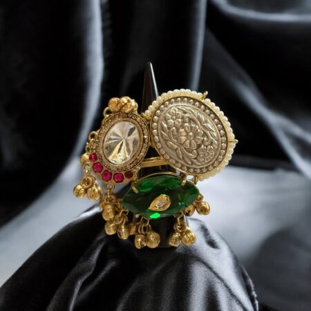 Head Turner - Dual Tone Fusion Ring - Adjustable Green