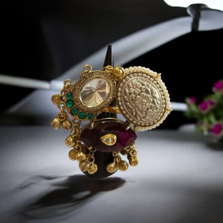 Head Turner - Dual Tone Fusion Ring - Adjustable Ruby