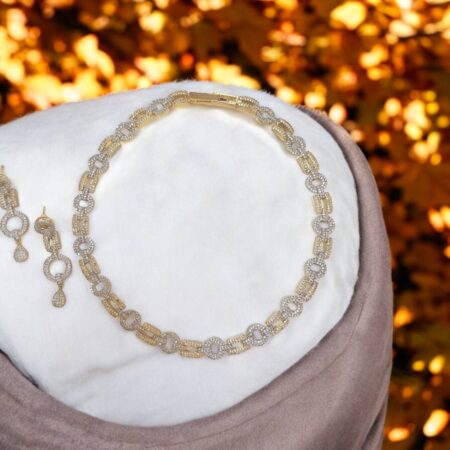 CZ Modern Contemporary Necklace set