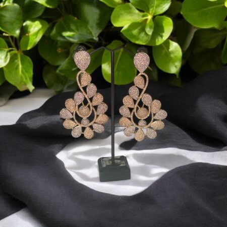 CZ Dual Tone Earings