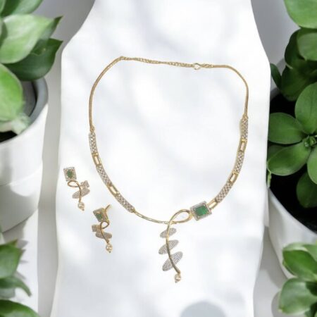 CZ Contemporary Necklace Set