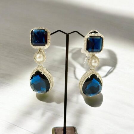 Statement Earrings - Sapphire