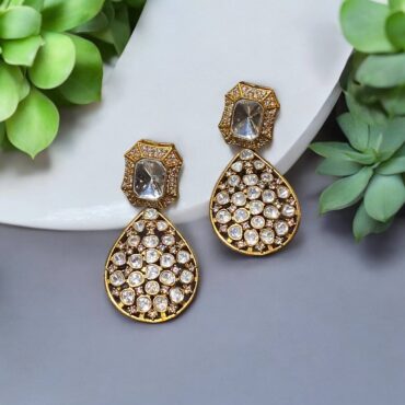 Moissanite Tear-drop Statement Earrings