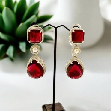 Statement Earrings - Ruby