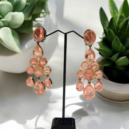 Elegant Danglers - Blush Peach