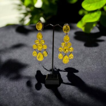 Elegant Danglers - Yellow Citrine