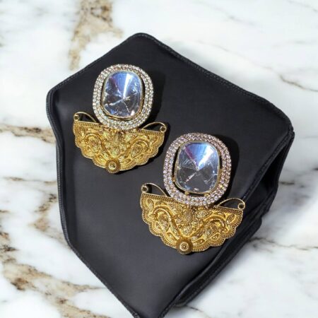 Kundan Oversized Studs