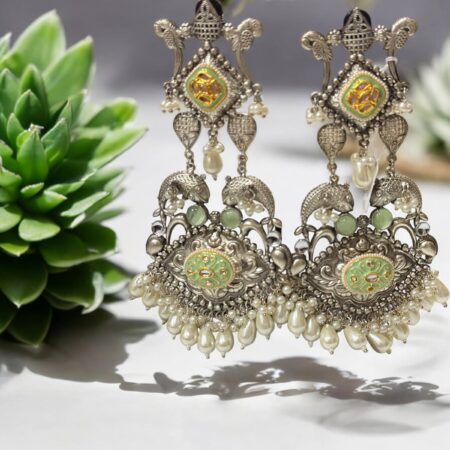 Oversized Silver Fusion Earings